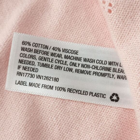 Girls' Short Sleeve XS- Cardigan Sweater - Cat & Jack Powder Pink - Picture 4 of 4